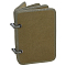 Velvet Brooch Pin Display Organizer, Rectangle, Dark Olive Green, 18.9x26.8x0.55cm, Hole: 1.2cm