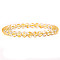 Synthetic Citrine Round Beaded Stretch Bracelet