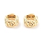 Brass Beads, Cadmium Free & Nickel Free & Lead Free, Cube, Real 18K Gold Plated, 4.5x7.5x7.5mm, Hole: 3.5mm