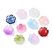 Transparent Spray Paint Glass Beads, Flower, Mixed Color, 14x14x5mm, Hole: 1.5mm