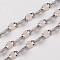 Tarnish Resistant 304 Stainless Steel Dapped Chains, Cable Chains, Soldered, Decorative Chain, with Flat Oval Connector, Stainless Steel Color, 4.2x2.2mm