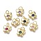 Brass Micro Pave Cubic Zirconia Pendants, with Jump Rings, Butterfly, Real 18K Gold Plated, Mixed Color, 9x10x2mm, Hole: 3.6mm