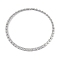 Brass Necklaces, with Rhinestone, Platinum, 14.17 inch(360mm)