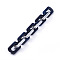 Handmade Acrylic Cable Chains, with CCB Plastic Linking Rings, Dark Blue, Link: 20x30.5x5mm, 20x30x6mm, about 39.37 inch(1m)/strand