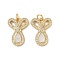 Brass Micro Pave Cubic Zirconia Pendants, Cadmium Free & Lead Free, with Shell and Jump Ring, Real 18K Gold Plated, 20x14x3.5mm, Hole: 3mm