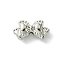 Alloy Beads, Bowknot, Platinum, 8x13x4.5mm, Hole: 1.6mm