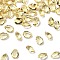 Faceted Natural Citrine Cabochons, Pointed Back, Teardrop Shape, 4x3x2mm