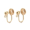304 Stainless Steel Ear Cuff Findings, Wire Wrap Vortex Earring Findings with Vertical Loop, Golden, 14.5mm, Hole: 3x0.6mm