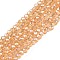 Electroplate Glass Beads Strands, AB Color Plated, Faceted, Rondelle, Goldenrod, 2.3~2.7x2mm, Hole: 0.4mm, about 144~150pcs/strand, 28~29cm