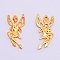 Alloy Cabochons, UV Resin Filling Materilal, Cadmium Free & Lead Free, Fairy, Golden, 21x10x1.5mm