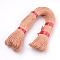 Waxed Cotton Cord, Light Salmon, 1.5mm, about 360yard/bundle(330m/bundle)