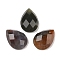 Natural Indian Agate Cabochons, Teardrop, Faceted, 18x13x5mm