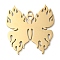304 Stainless Steel Pendants, Butterfly Charms, Golden, 38x34.5x1.5mm, Hole: 2mm