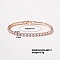 Chic Sparkling Personalized Brass Rhinestone Tennis Bracelet for Women Fashion Statement, 6-3/4 inch(17cm)