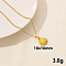 304 Stainless Steel Shell Shape Pendant Necklaces, Cable Chain Necklaces for Women