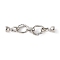 Brass Fold Over Clasps, Cadmium Free & Nickel Free & Lead Free, Ring, Platinum, 55mm, Hole: 5.5mm
