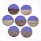 Resin & Wood Pendants, Flat Round, Mauve, 28.5x3.5~4mm, Hole: 1.5mm