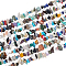 5 Strands Natural & Synthetic Gemstone Beads Strands, Chip, 5~8x5~8mm, Hole: 1mm, about 31.5 inch(80cm)