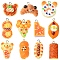 11Pcs 11 Styles Resin Imitation Food Pendants, Cartoon Bear Bread Charms with Platinum Plated Iron Loops, Food, 15~33x13.5~27x10~14mm, Hole: 2mm, 1pc/style