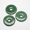 Natural Green Aventurine Pendants, Donut/Pi Disc, Donut Width: 20mm, 50x7mm, Hole: 10mm