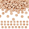 OLYCRAFT 104 Pcs 10mm Alphabet Wooden Beads Round Flat Alphabet Beads Natural Beech Flat Wooden Beads with 1.6mm Hole Wooden Loose Beads with Initial Letter for Jewelry Making and DIY Crafts - 4Sets