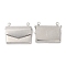Non-Tarnish 316 Stainless Steel Pendants, Envelope Charm, Stainless Steel Color, 17x21x3.5mm, Hole: 1.2mm