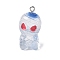 Halloween Transparent Resin Pendants, with Platinum Iron Hoop, Ghost, 29.5x16.5x18mm, Hole: 2mm