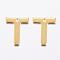 304 Stainless Steel Charms, Letter, Initial Charms, Real 18k Gold Plated, Letter.T, 11x6~12x0.8mm, Hole: 1mm