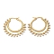 PVD Vacuum Plating 304 Stainless Steel Hoop Earrings, with Resin Bead, Round, Golden, 37x3mm