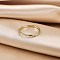 925 Sterling Silver Finger Rings for Women, with Cubic Zirconia, Real 14K Gold Plated, 1.5mm, Inner Diameter: 17mm