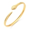 304 Stainless Steel Snake Cuff Bangle, Golden, Inner Diameter: 2-3/8 inch(6cm)