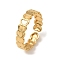 304 Stainless Steel Open Cuff Rings, Heart, Real 18K Gold Plated, US Size 7 1/4(17.5mm)