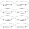 10Pcs Adjustable 304 Stainless Steel Bangles Making , Stainless Steel Color, Inner Diameter: 2-5/8 inch(6.55cm)