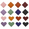 GLOBLELAND 16 Pcs Page Corner Markers Imitation Leather Heart Rhombus Bookmark Book Accessories Handmade Corner Bookmark for Reading Lovers Bookworm Students Teachers