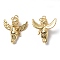Brass Pendants, Cadmium Free & Nickel Free & Lead Free, with Jump Ring, Angel Charms, Real 18K Gold Plated, 20x17.5x6mm, Hole: 3.4mm