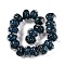 Handmade Lampwork Beads Strands, Rondelle, Marine Blue, 11.5~12.5x7mm, Hole: 2.5mm, about 20pcs/strand, 5.51~6''(14~15cm)