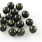 Acrylic Imitation Gemstone Beads, Round, Dark Olive Green, 10mm, Hole: 2mm, about 925pcs/500g
