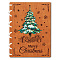Wooden Commemorative Cards Book, Rectangle, Christmas Tree, 180~200x130~150x3mm