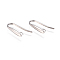 Tarnish Resistant 304 Stainless Steel Earring Hooks, with Horizontal Loop, Stainless Steel Color, 19x3mm, Hole: 2mm, 21 Gauge, Pin: 0.7x1mm