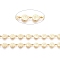 Textured Brass Handmade Link Chains, with Spool, Long-Lasting Plated, Unwelded, Round, Real 18K Gold Plated, 10.5x6x0.2mm, about 32.8 Feet(10m)/roll