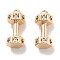 Brass Micro Pave Clear Cubic Zirconia Pendants, Cadmium Free & Nickel Free & Lead Free, Dumbell, Real 18K Gold Plated, 13.5x6.5x5.5mm, Hole: 1.2mm