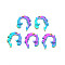 Ion Plating(IP) 201 Stainless Steel Pendants, Lion, Rainbow Color, 24x20x1.5mm, Hole: 1.8mm