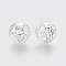 Iron Filigree Beads, Filigree Ball, Round, Silver, 17.5x16.5mm, Hole: 1mm