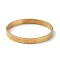 Ion Plating(IP) 304 Stainless Steel Grooved Heart Bangles, Golden, Inner Diameter: 2-1/8x2-1/2 inch(5.4x6.3cm)