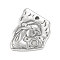 Tarnish Resistant 304 Stainless Steel Pendant Cabochon Settings, Polygon with Girl, Stainless Steel Color, Tray: 2.5mm, 23x17.5x3mm, Hole: 1.6mm