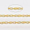 Soldered Brass Coated Iron Rope Chains, with Spool, Golden, 2x1.4x0.3mm, about 39.37 Feet(12m)/roll