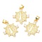 Rack Plating Brass Micro Pave Cubic Zirconia Pendants, Long-Lasting Plated, Lead Free & Cadmium Free, Saint, Real 18K Gold Plated, 20.5x18x2.5mm, Hole: 4x3mm