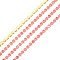 Brass Rhinestone Strass Chains, Rhinestone Cup Chain, Imitate Luminous Style, Raw(Unplated), Light Rose, 2x2mm, about 23.62 Feet(7.2m)/Strand