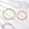 2Pcs 2 Styles Iron Paperclip Chain Pet Collars, Golden, 245~313mm