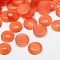 Cat Eye Cabochons, Half Round, Coral, 10x2~3mm